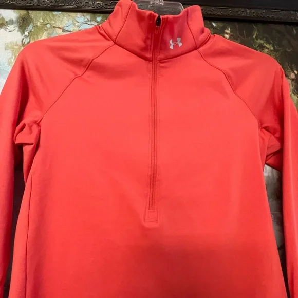 Under Armour Vibrant Coral ColdGear Fitted Top - Picture 4 of 12